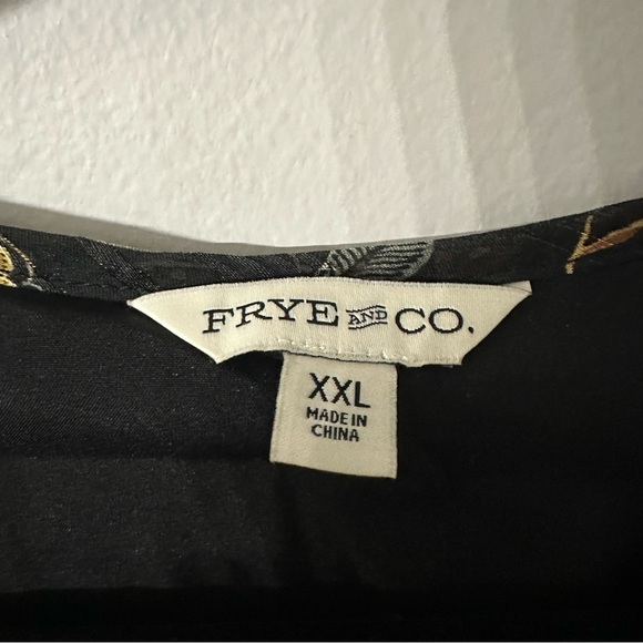 Frye & Co. Women’s Long Sleeve Black Floral Boho Flowy V Neck Dress Sz XXL GUC - Picture 8 of 11